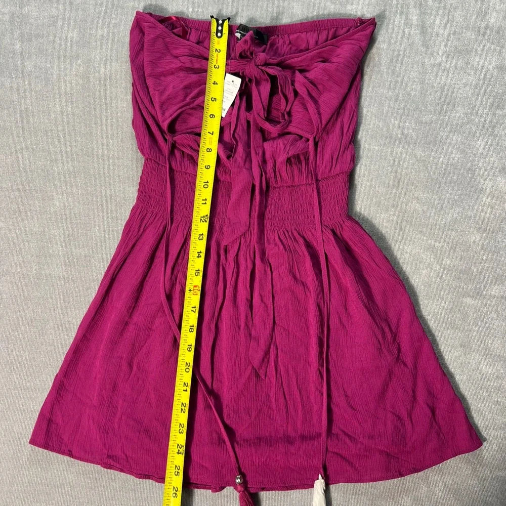 White‎ House Black Market Halter Coverup Dress Midnight Orchid Magenta Small NEW